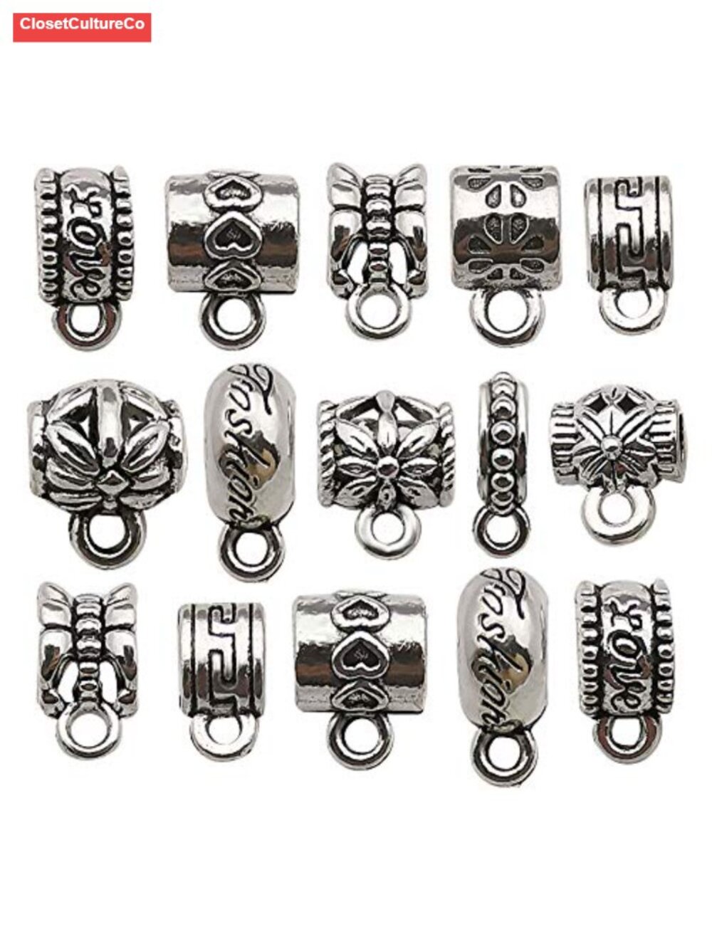 Zinc Alloy Clasp Bail Beads Charms Spacer Beads for Jewelry Making